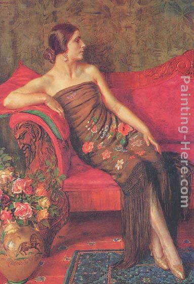 Rosa Granadina painting - George Owen Wynne Apperley Rosa Granadina art painting